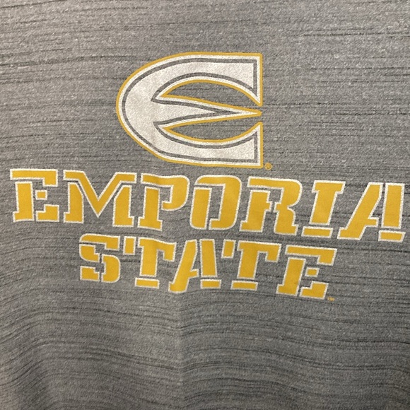 Emporia State University Russell Dri-Fit Tee, Size Medium t-shirt, gray gold - Picture 3 of 5